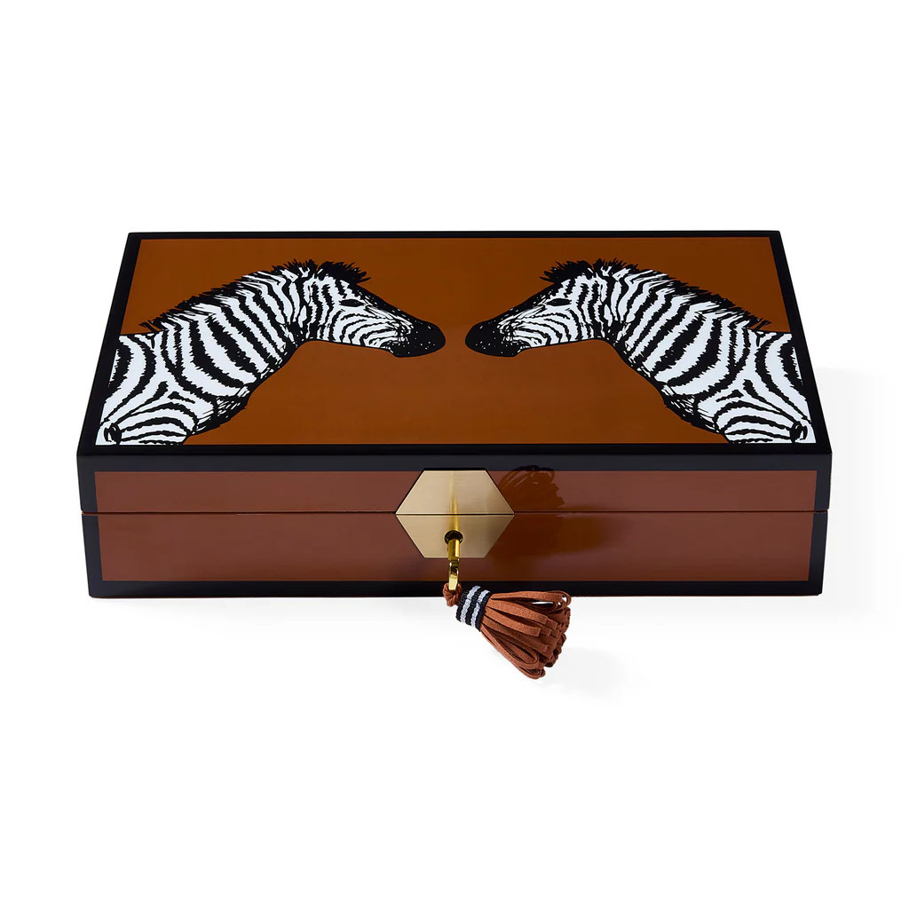 Zebra Lacquer Jewelry Box | Jonathan Adler US