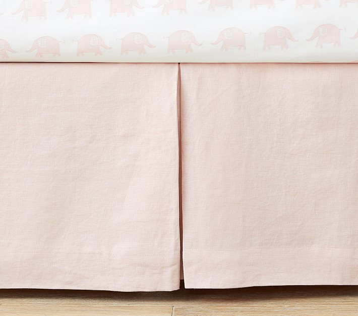 European Linen Crib Skirt | Pottery Barn Kids