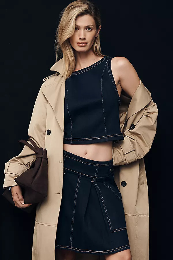 Crop Denim Vest Top | Anthropologie (US)