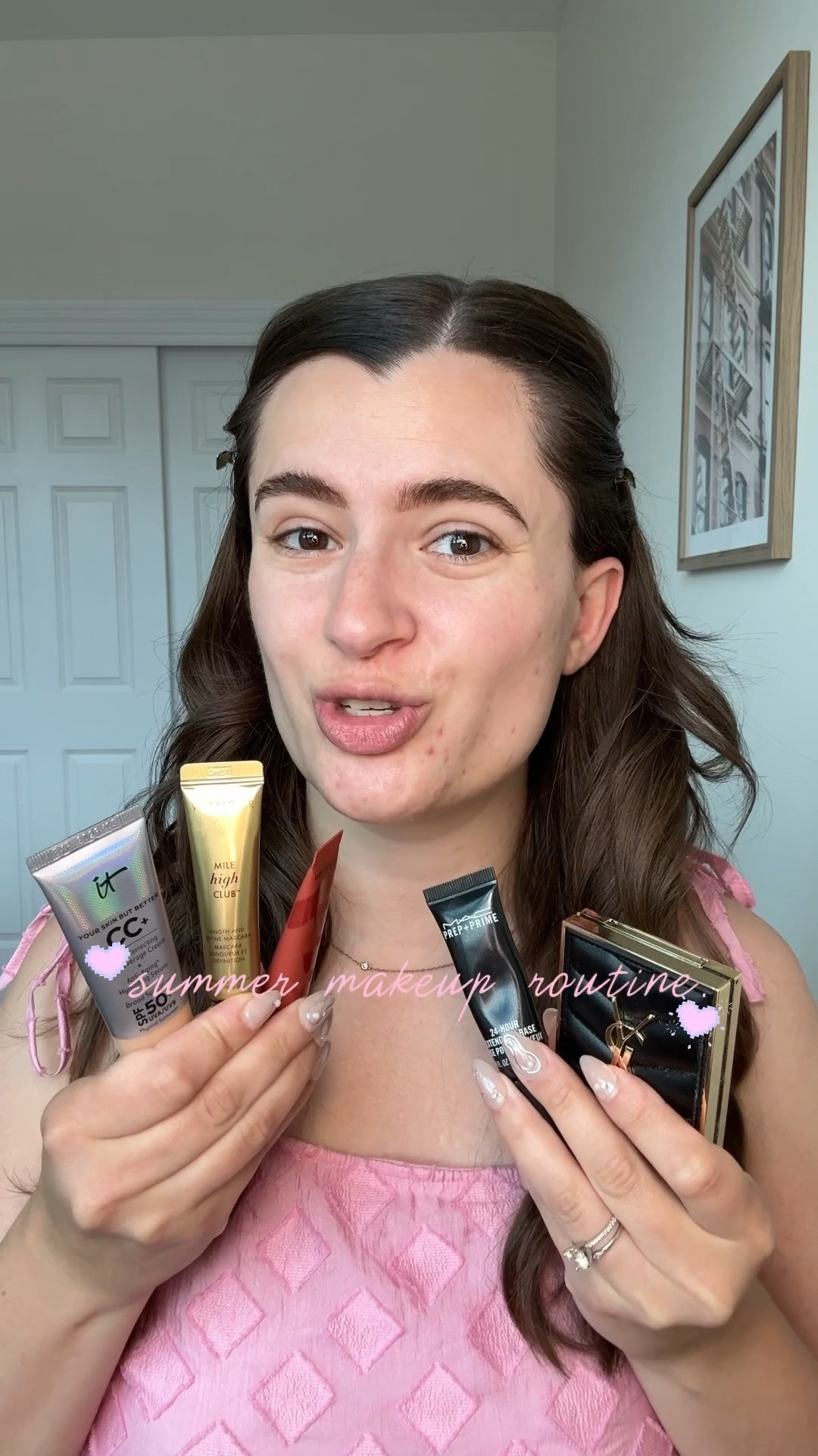 Summer makeup routine! Products used:

Bobbi Grown Face Base
It Cosmetics CC Cream
It Cosmetics Bye Bye Under Eye Concealer 
Lancome Idole Ultra Wear Bronzer
Nudestix Cream Blush 
Wander Beauty Mile High Club mascara 
YSL Couture eyeshadow palette
M.A.C. Prep & Prime Eyeshadow primer 
It Cosmetics Bye Bye Pores setting powder 
Tarte Maracuja lip liner in caramel
YSL Candy Glaze in 14
Urban Decay Lip Toy in Fuzzed

#LTKgrwm #LTKBeauty