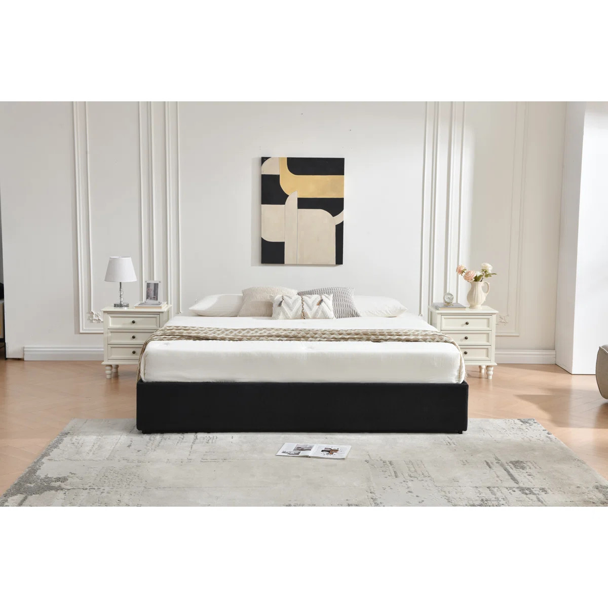 Schernik Upholstered  4 Drawers Storage Platform Bed | Wayfair North America