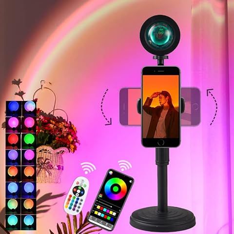 FlyonSea Sunset Lamp Projector Rainbow Projection Lamp, Romantic Visual Led Light with Remote Con... | Amazon (US)