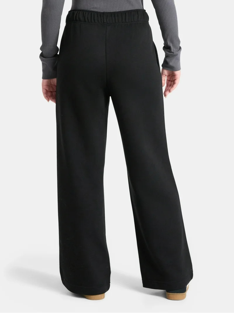 No Boundaries Soft Fleece Wide Leg Pants, 30” Inseam, 1 or 2-Pack, Women’s XXS-4X | Walmart (US)