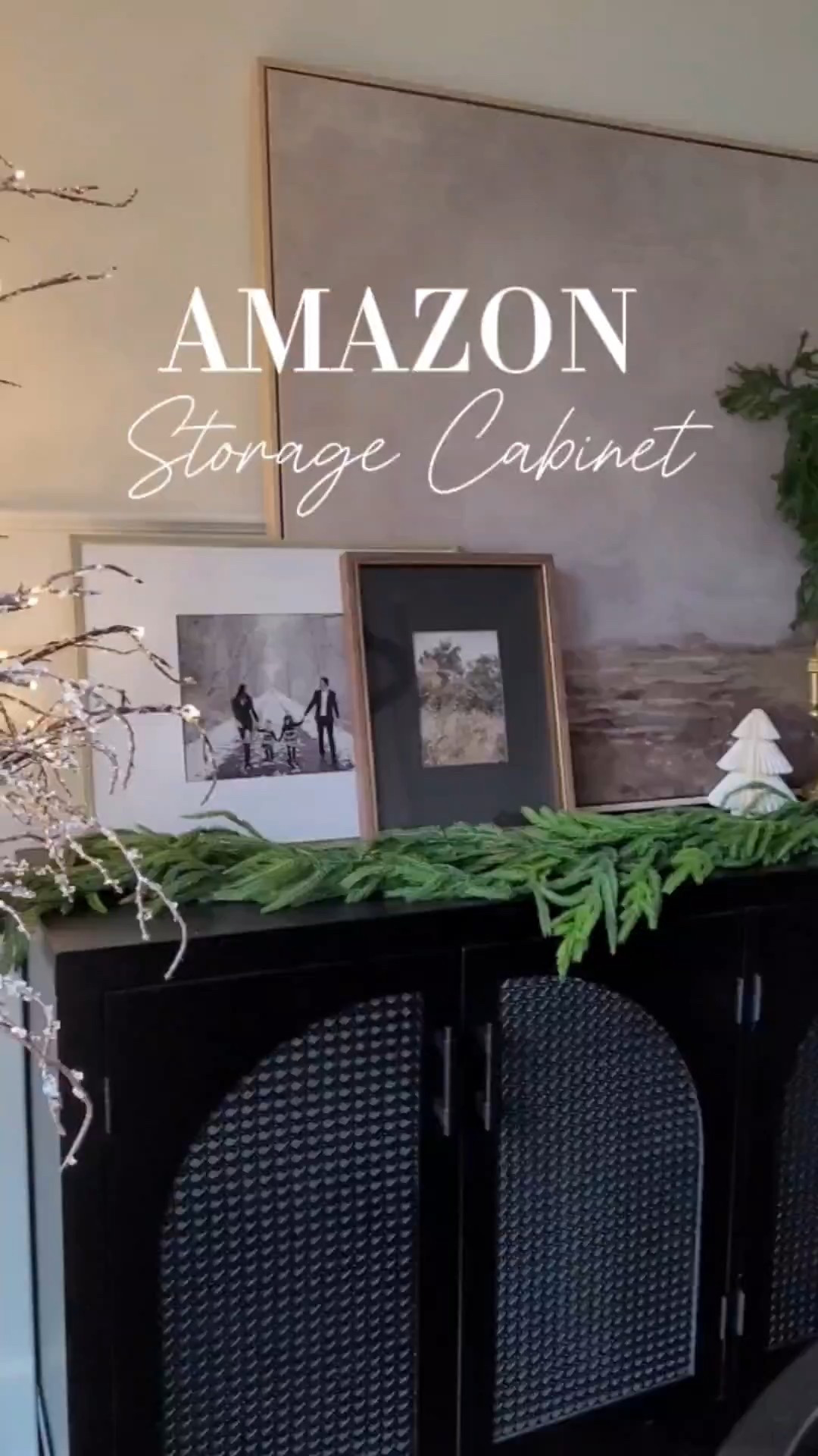 High end look for less - add this black arch Amazon storage cabinet to your living room, dining room, or entryway as a console table this Christmas! Console table styling, holiday dining room, Christmas decor

#LTKSaleAlert #LTKHome #LTKHoliday