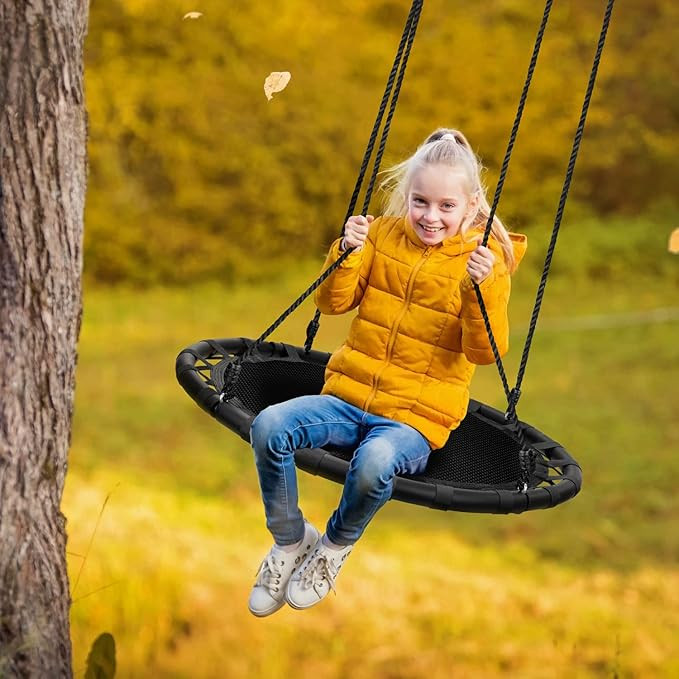 Sorbus Saucer Tree Swing- Kids Outdoor Disc Round Swing - 40" Heavy Duty 220lbs Seat- Easy Instal... | Amazon (US)