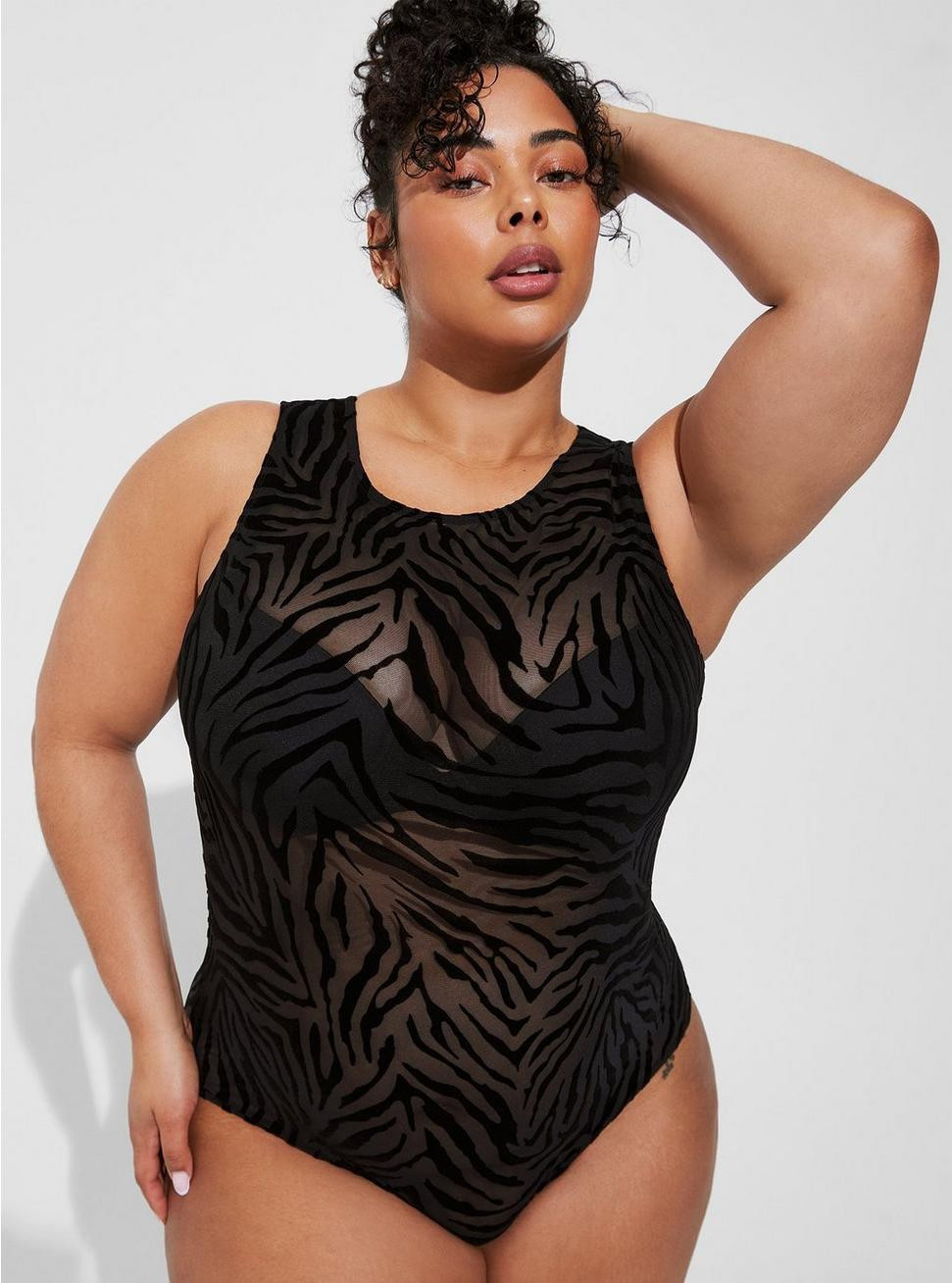 Flocked Mesh Bodysuit | Torrid (US & Canada)