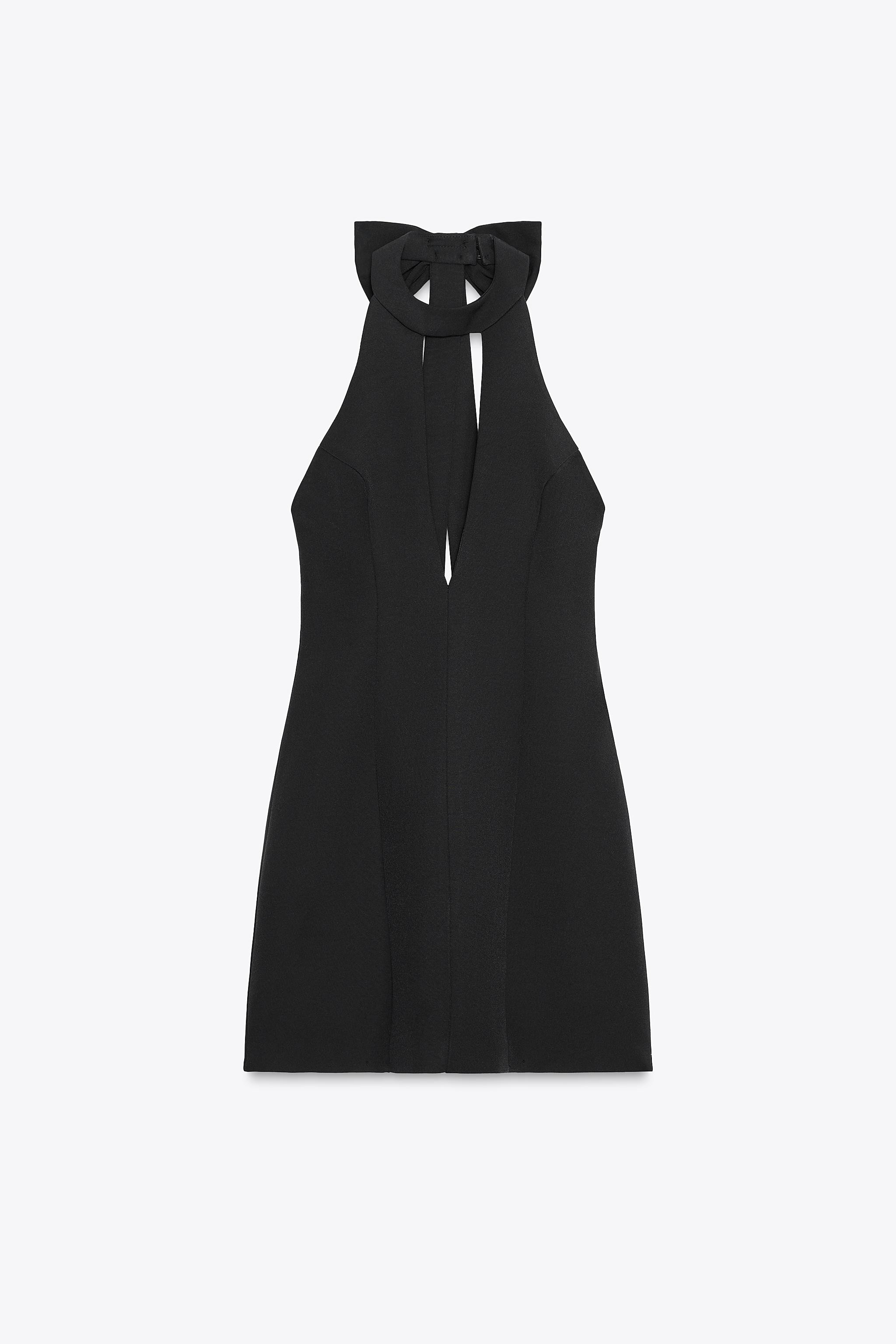 HALTER BOW MINI DRESS | Zara US