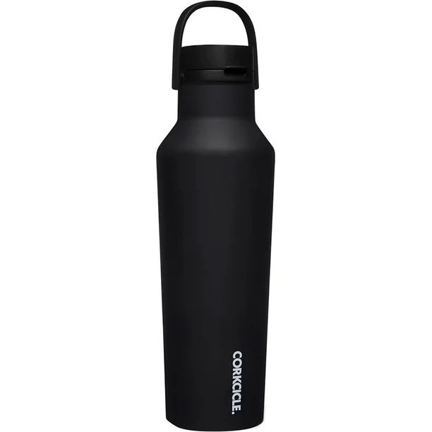Corkcicle 20 oz Sport Canteen, Stainless Steel, Triple Insulated, Spill-Proof, Water Bottle, Blac... | Walmart (US)
