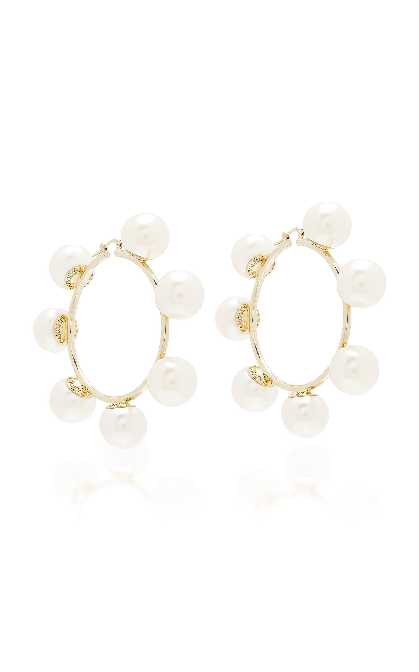 Gold-Plated And Faux Pearl Earrings | Moda Operandi Global