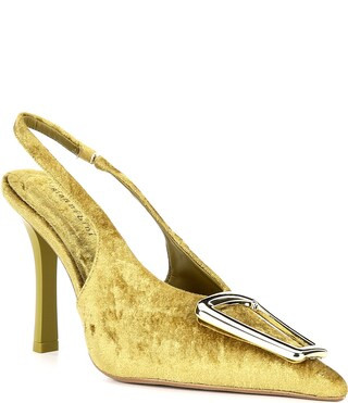 Gianni Bini Jalen Velvet Oversized Ornament Slingback Pumps | Dillard's | Dillard's