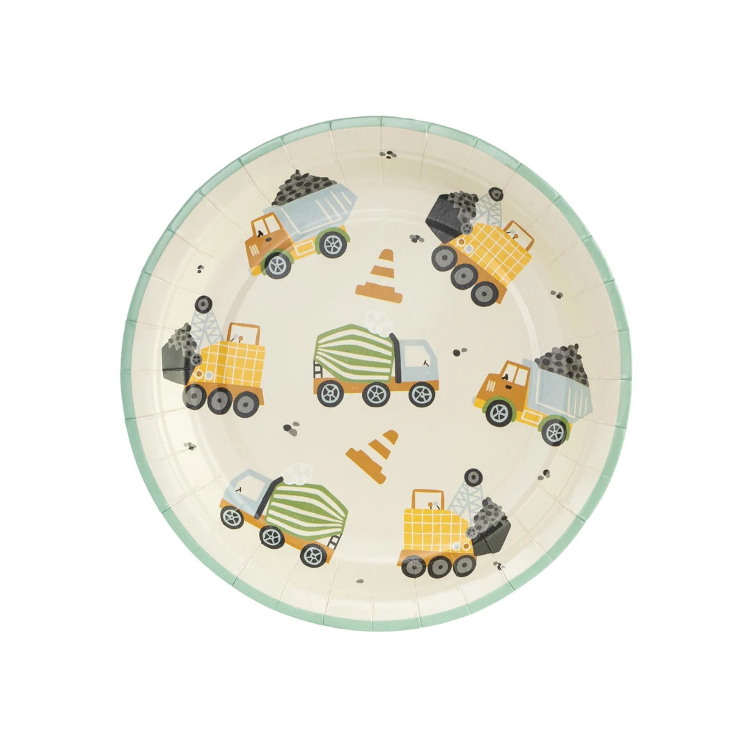 Construction Party Dessert Plates 6ct | Digging Being 3 Construction Birthday | 2 & Digging It | ... | Etsy (US)