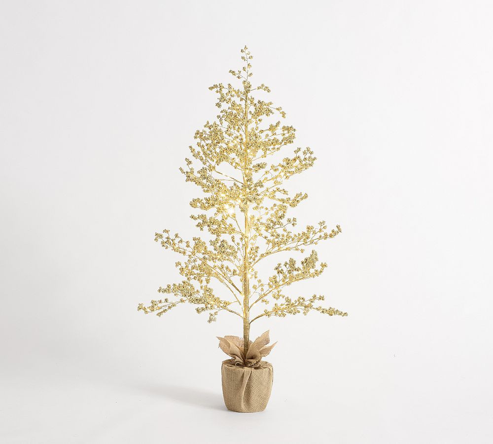 Lit Berry Tree, Gold Metallic 5Ft | Pottery Barn (US)