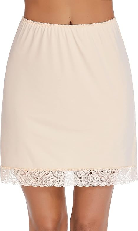 Avidlove Half Slips for Women Underskirt Short Lace Trim Above Knee Half Slip | Amazon (US)