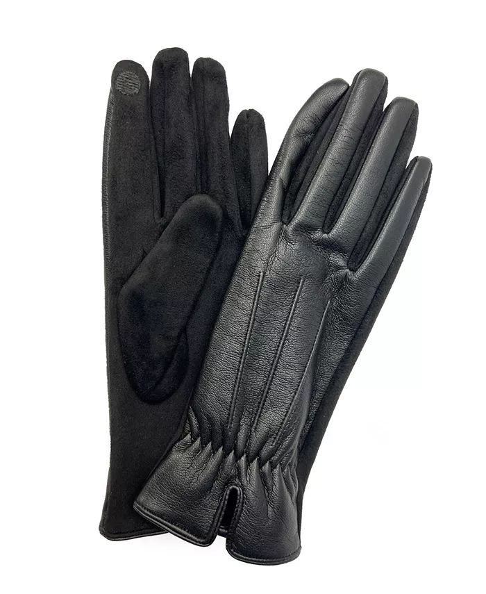 Marcus Adler Women's Cinched Wrist Faux Leather Touchscreen Glove & Reviews - Cold Weather Access... | Macys (US)