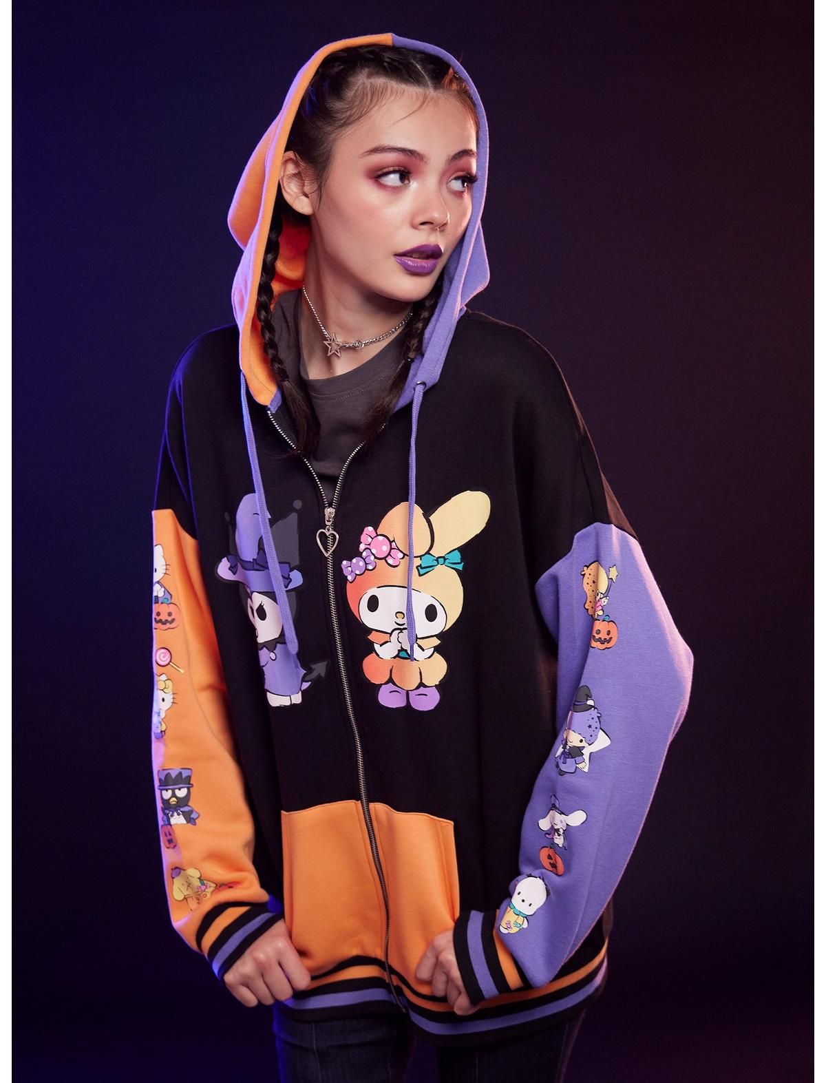 Hello Kitty And Friends Halloween Color-Block Hoodie | Hot Topic | Hot Topic