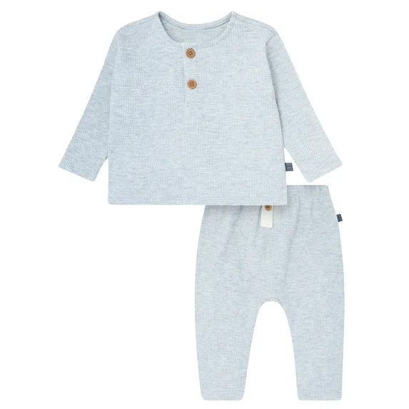 Modern Moments by Gerber Baby Boy Hacci Brushed Hacci Outfit Set, Sizes 0/3 Months - 24 Months | Walmart (US)