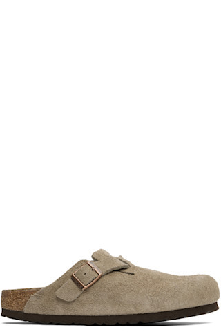 Taupe Boston Soft Footbed Narrow Loafers | SSENSE