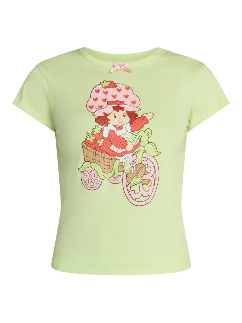 Strawberry Shortcake Women’s Strawberry Bike Cotton Graphic T-Shirt, Sizes XXS-XXL | Walmart (US)