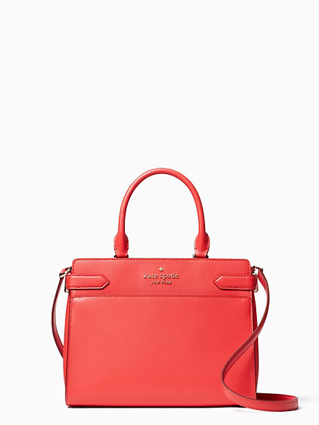 Kate Spade Staci Colorblock Medium Satchel, Digital Red | Kate Spade Outlet