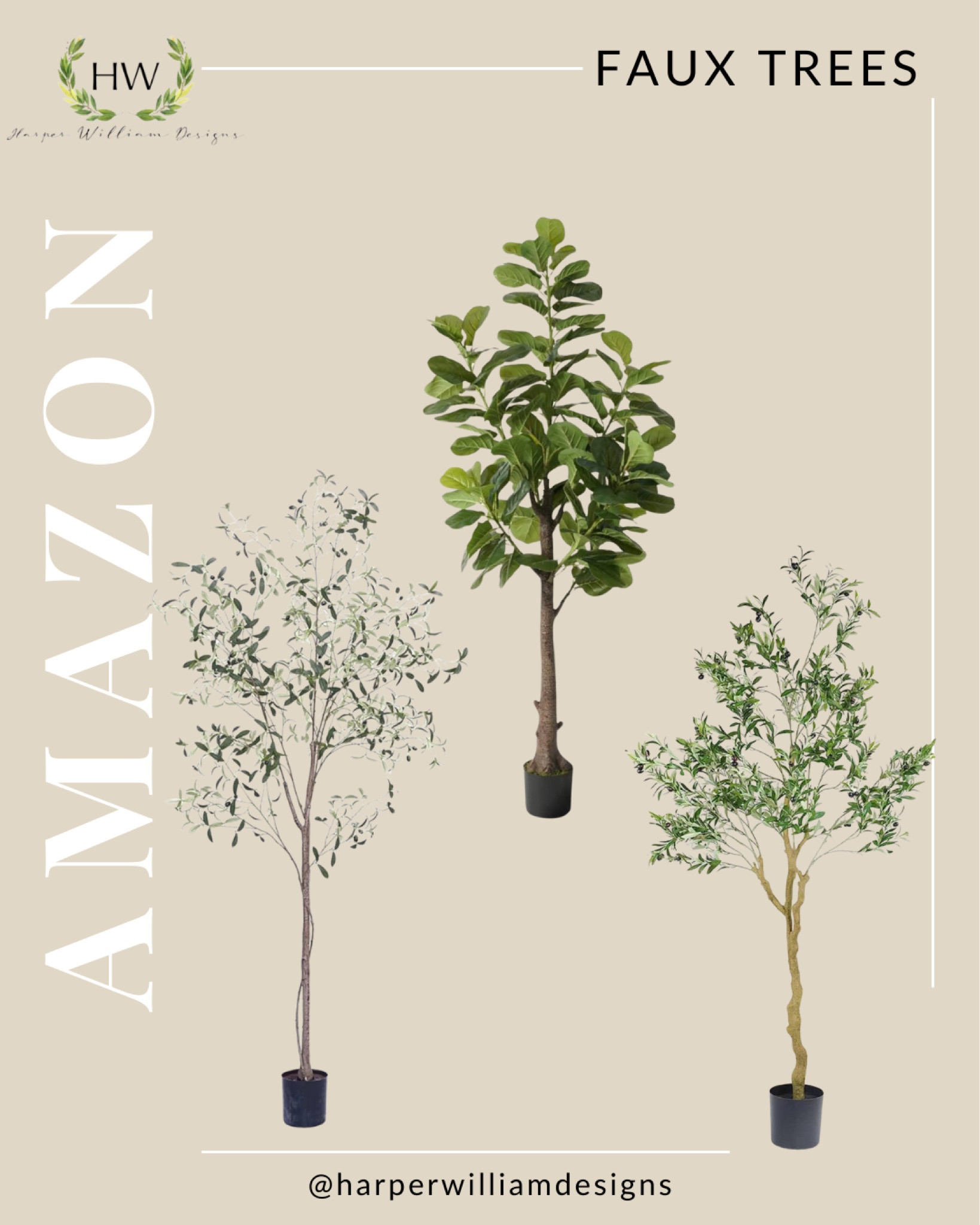 Our favorite faux trees! All the beauty, none of the stress! Faux olive tree, faux fiddle leaf coming right up!