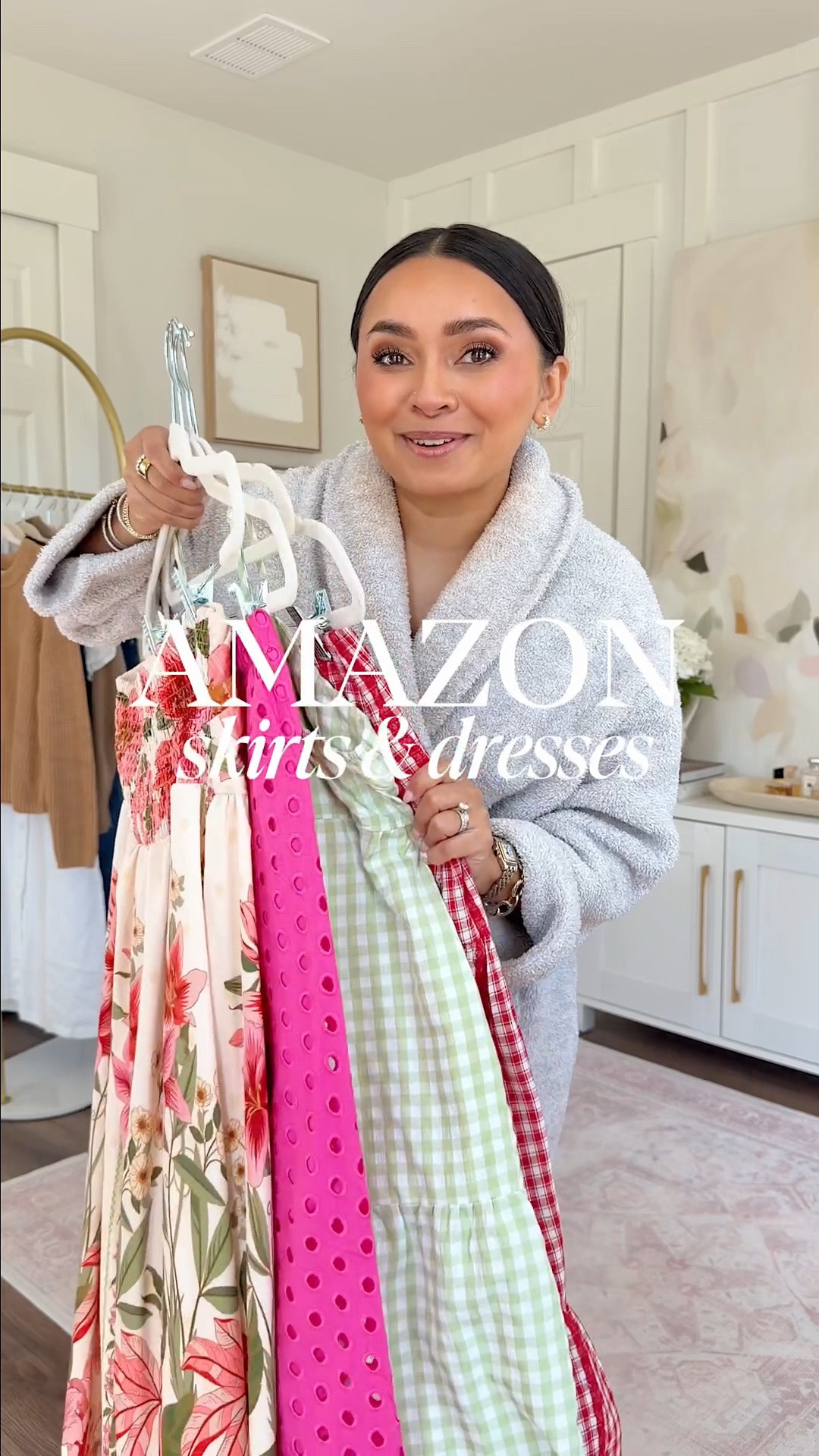 Amazon skirts and dresses! 
For reference: I’m 5’0, petite, 32b bra size, and 2/26 in bottoms, pear shaped. *Everything I share is unaltered! TTS means true to size. Between size 5–6.5 in shoes

Gingham red maxi skirt XS TTS
Strapless white top XS TTS Clear heels size 5 TTS

Navy maxi dress XS TTS Clear heels size 5 TTS

Pink eyelet maxi skirt XS TTS
White ribbed tank XS TTS Clear heels size 5 TTS

Green plaid mini dress XS TTS Clear heels size 5 TTS

Farm Rio lookalike maxi skirt XS TTS
Strapless white top XS TTS
Yellow cardigan XS TTS clear heels size 5 TTS


Spring Dresses 
Amazon finds 
Vacation Outfits 
Date night dresses 
Spring outfits 

#LTKgrwm #LTKPetite #LTKootd

#LTKSaleAlert #LTKootd #LTKgrwm