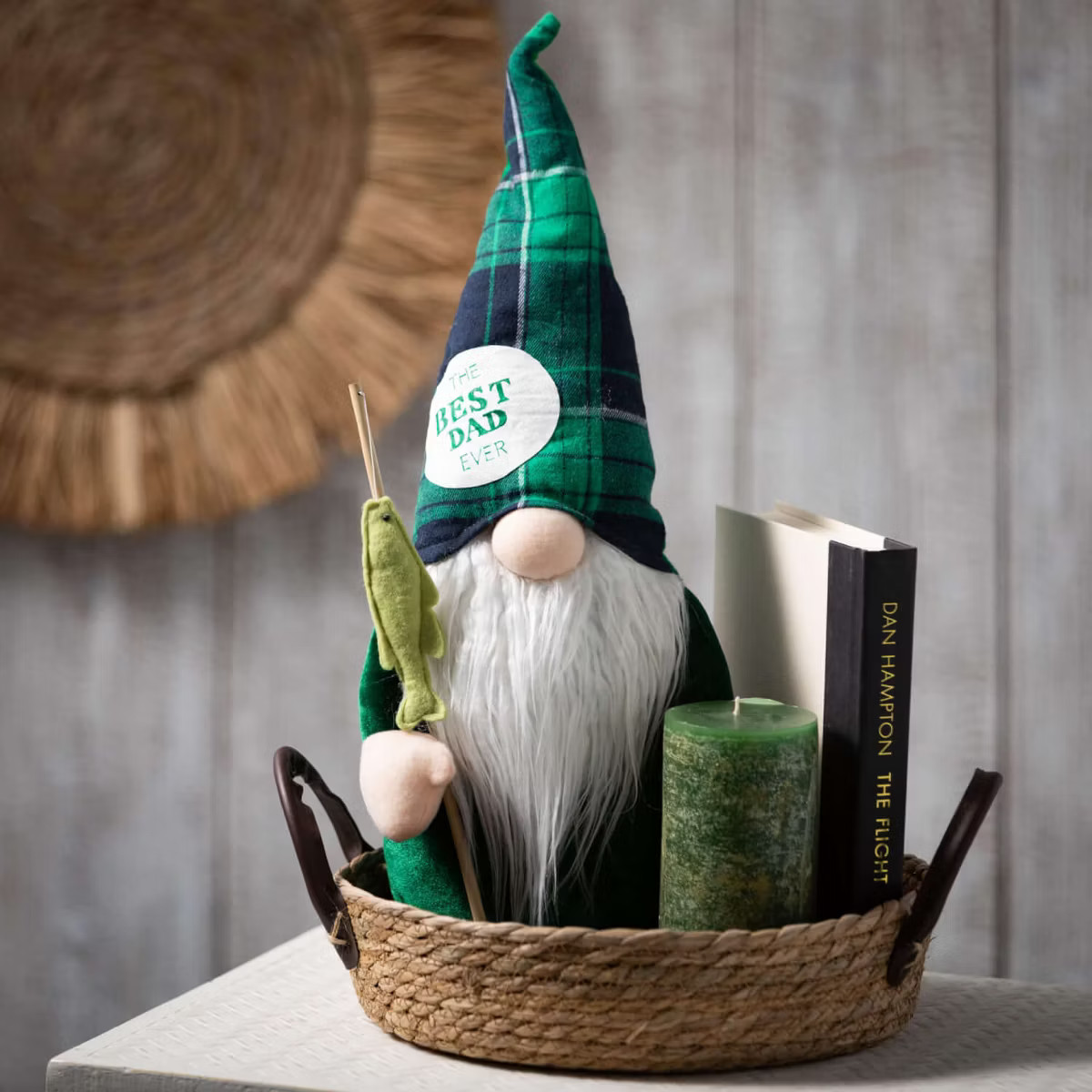 Sullivans Handled Woven Wicker Tray Set of 2, 6"H & 5.5"H Brown | Target