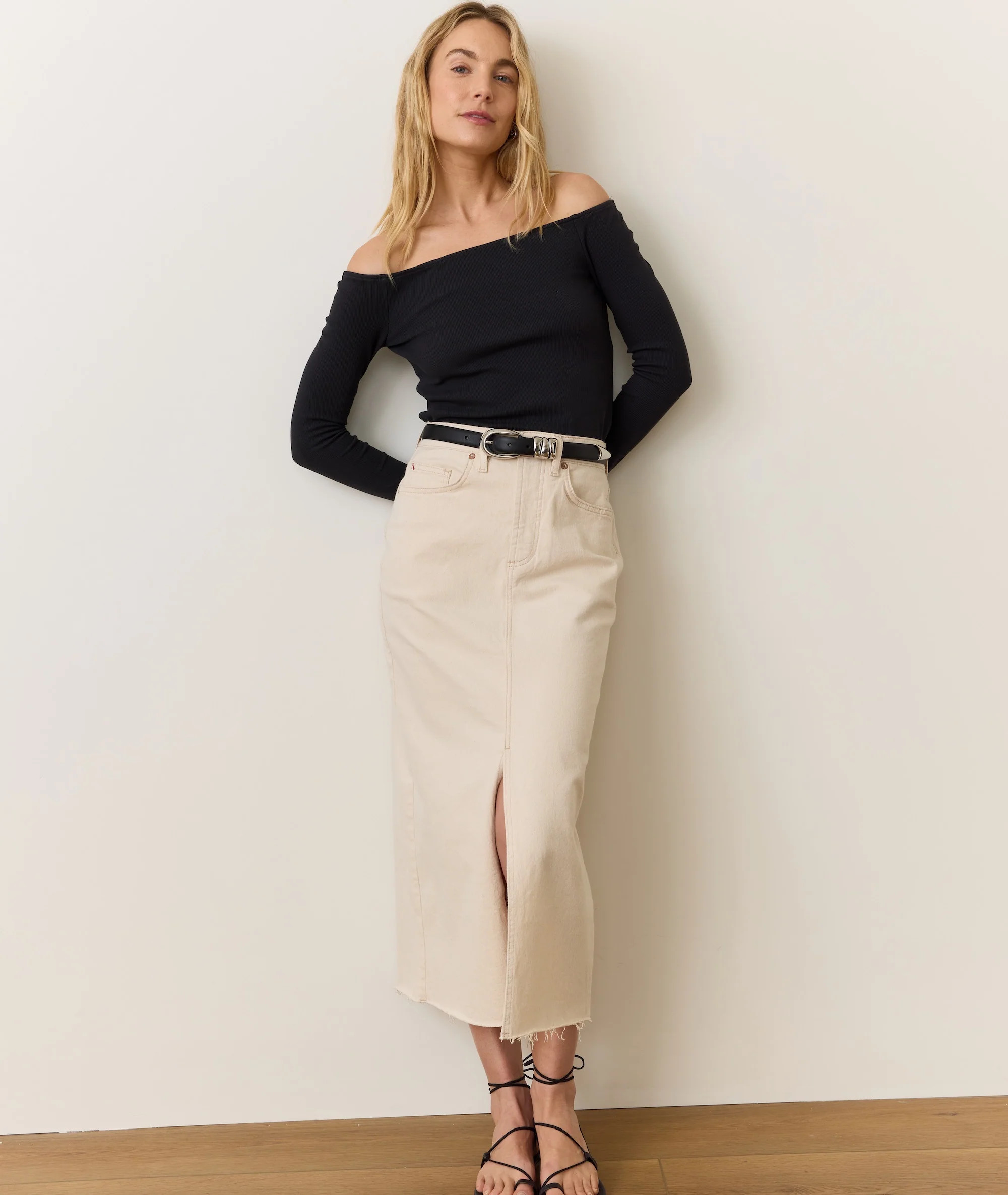 Fawn Denim Midi Skirt | Marine Layer
