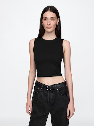 CloseKnit Jersey Cropped Shell Tank Top | Gap (US)