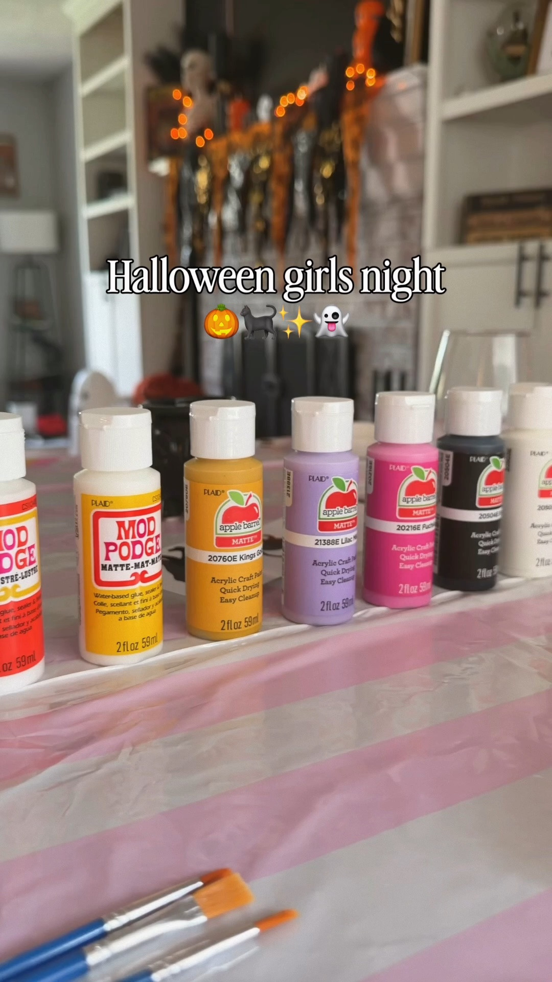#OTCPartner A cozy little Halloween night in with the girls thanks to @orientaltrading 🎃🕯️🍂👻✨

Scary movies, comfy clothes, a little crafting, and absolutely no plans to leave the house 🧡 Honestly, my favorite kind of night. 🎃🍁🖤

#LTKSeasonal