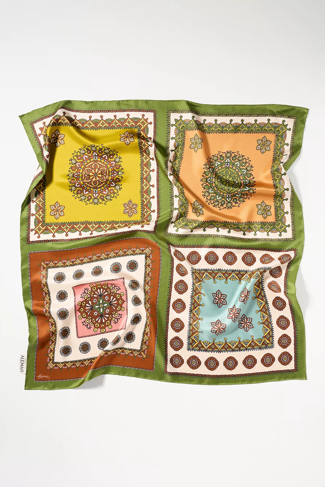 ALÉMAIS Contina Tiles Silk Hair Scarf | Anthropologie (US)