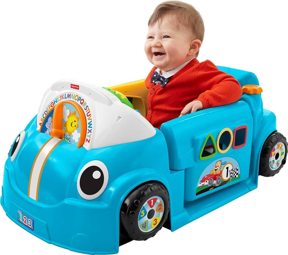 Fisher-Price Laugh & Learn Crawl Around Car, Blue Interactive Play Center with Smart Stages Learn... | Amazon (US)