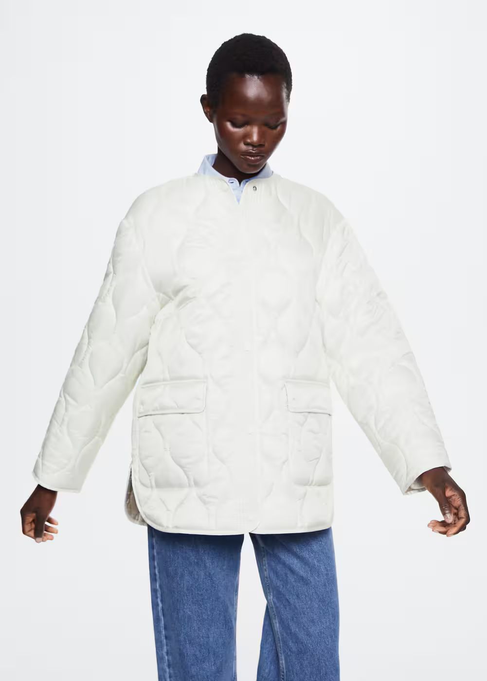 Oversize quilted coat | MANGO (UK)