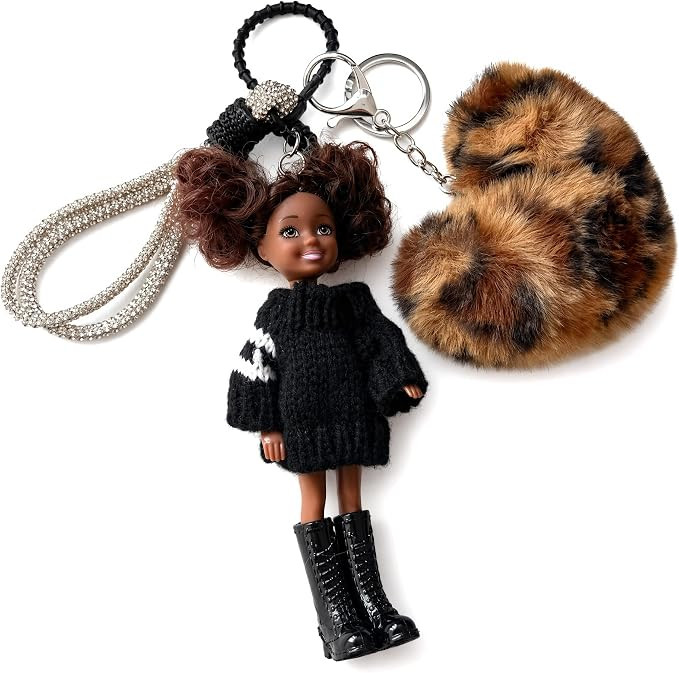 Cozy Doll Bag Charm Keychain, Kawaii Aesthetic Accessory for Bags & Keys | Amazon (US)