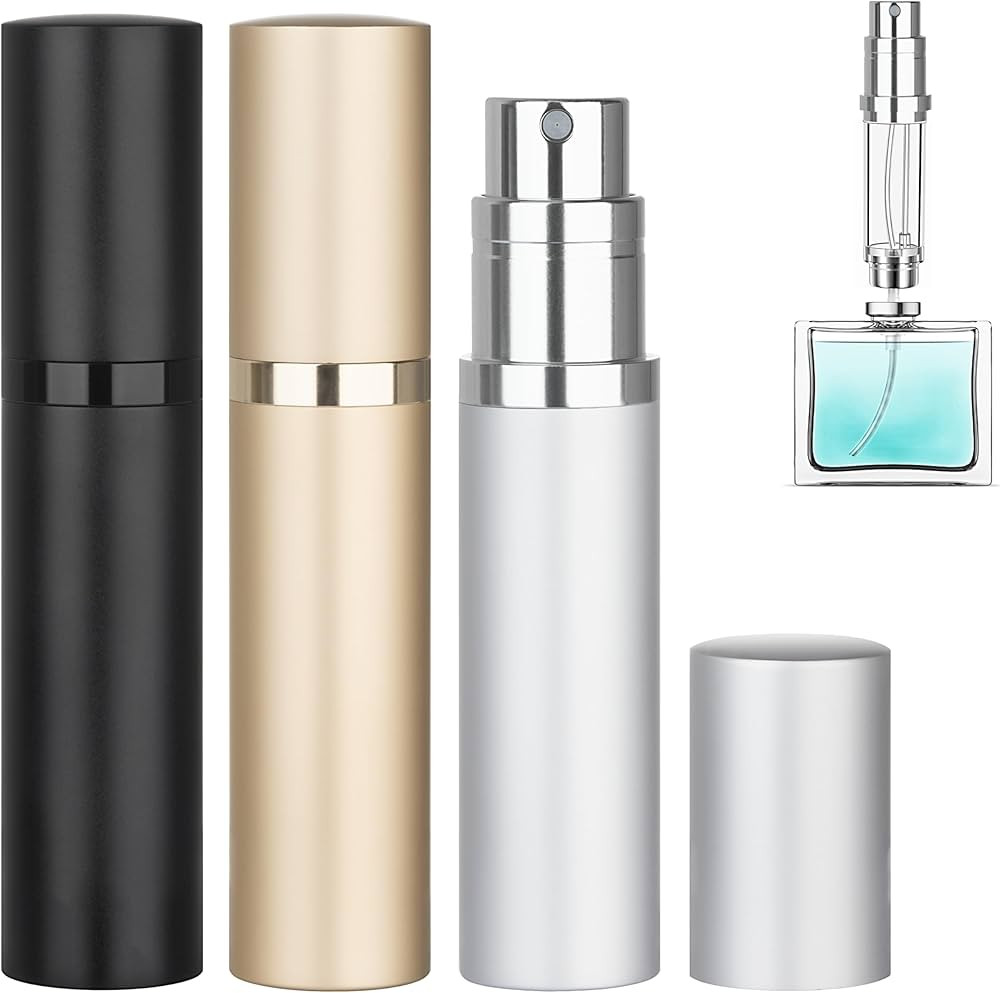 Refillable Perfume Atomizer Travel Bottle 3-Pack 5ml Leakproof Luxury Travel Perfume Refillable B... | Amazon (US)