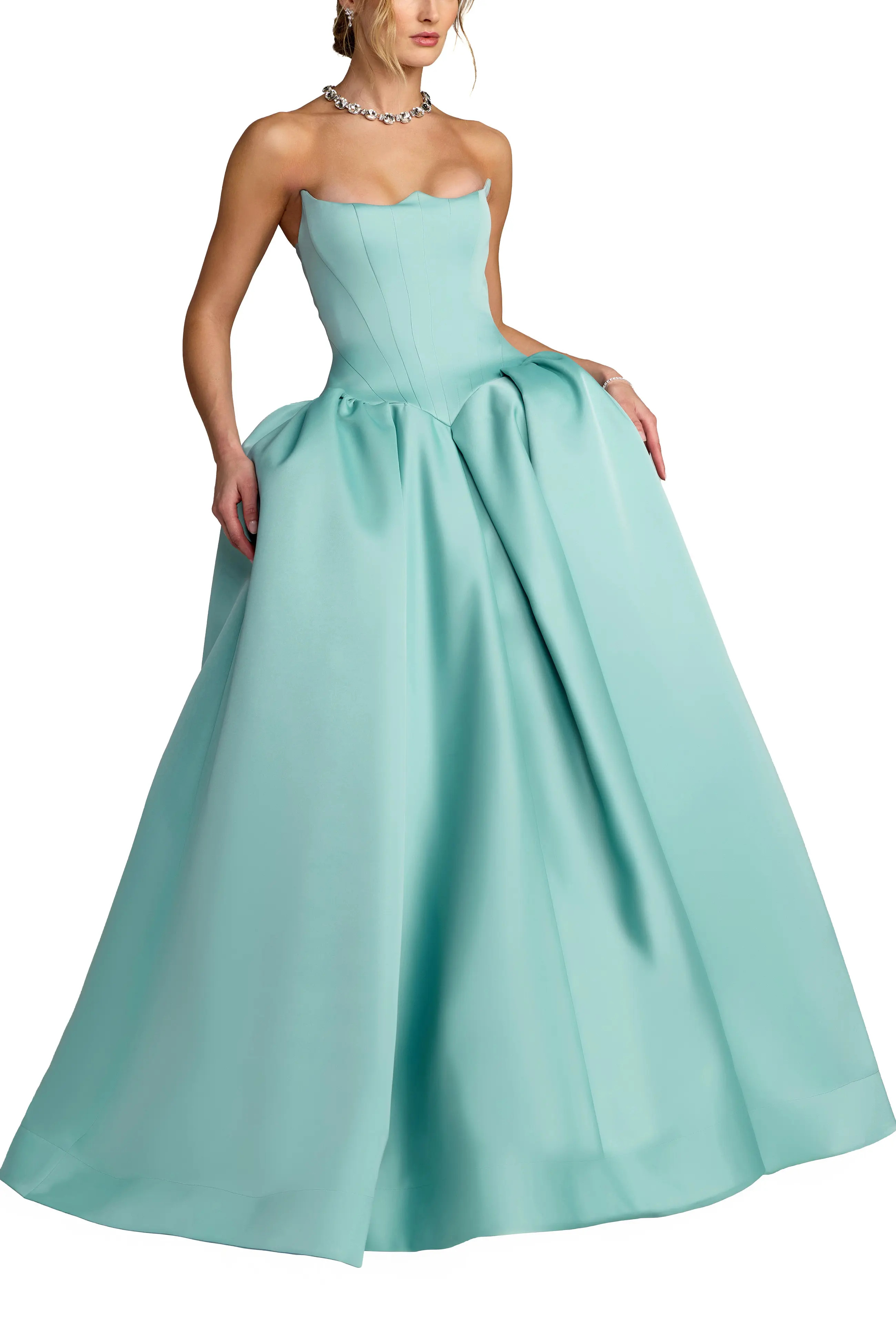 Mac Duggal Strapless Sweetheart Satin Ball Gown with Pockets (Women) | Nordstrom | Nordstrom
