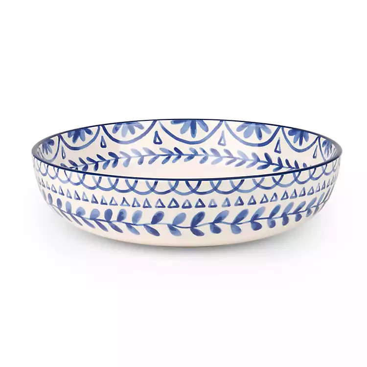 New! Blue Mosaic Ceramic Serving Bowl | Kirklands