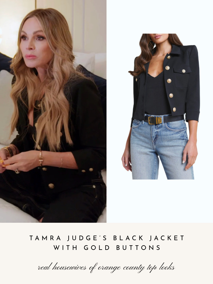 Tamra Judge's Black Jacket with Gold Buttons 

 