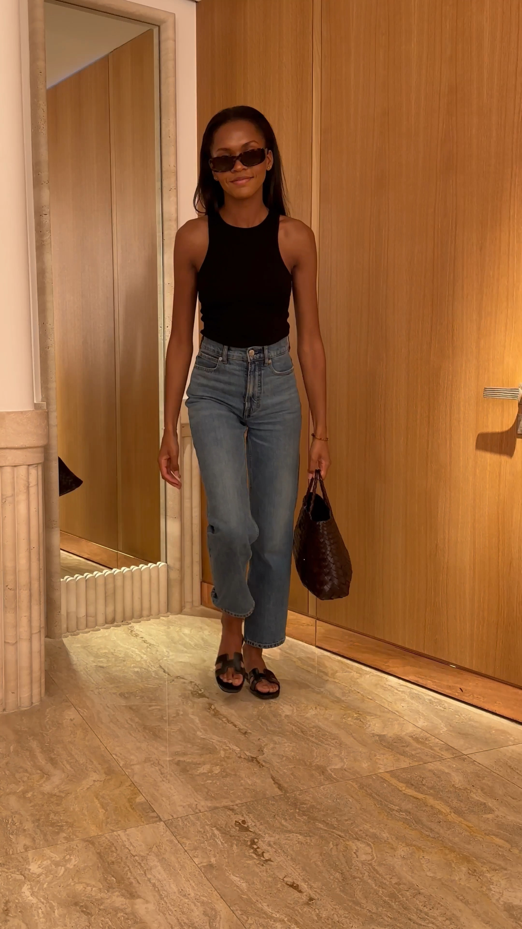 brown tank top outfit