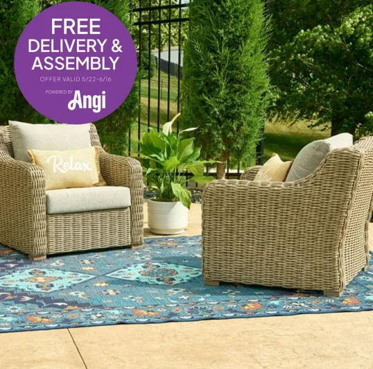 Better Homes & Gardens Bellamy 2-Pack Outdoor Wicker Club Lounge Patio Chairs, Gray | Walmart (US)