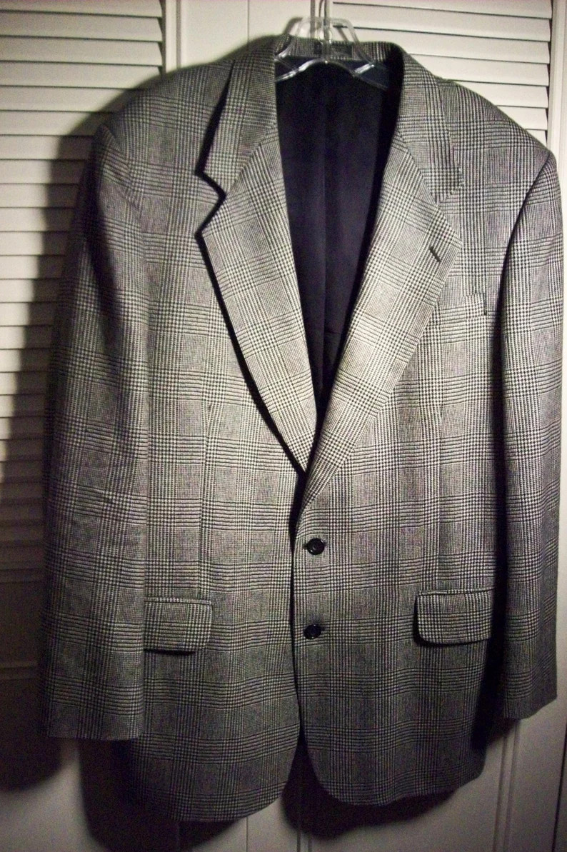 Sport Coat 44 Long, Blazer 44 Long, Oscar De La Renta Glen Plaid Blazer. FIVE STAR Gorgeous Plaid... | Etsy (US)