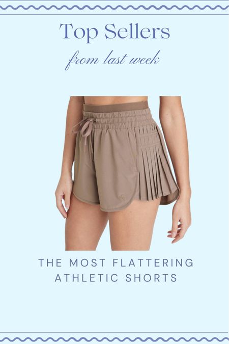 RUN these are currently on sale for $16 today only ! The most flattering athletic shorts. They flare out slightly at the bottom to give the illusion of a skirt. They are longer in the back to so perfect if you are chasing toddlers all day :) 

#LTKStyleTip #LTKActive