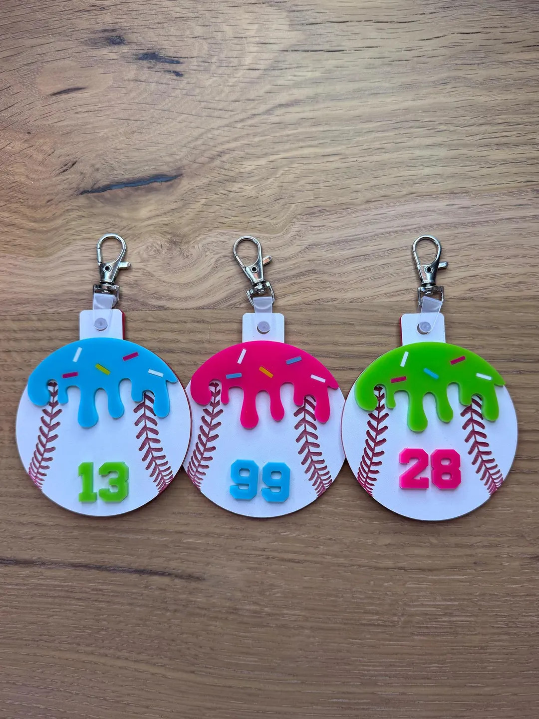 Personalized Baseball Bag Tag, Ice Cream Drip Bag Tag, Bogg Bag Tag, Baseball Drip Keychain, Base... | Etsy (US)