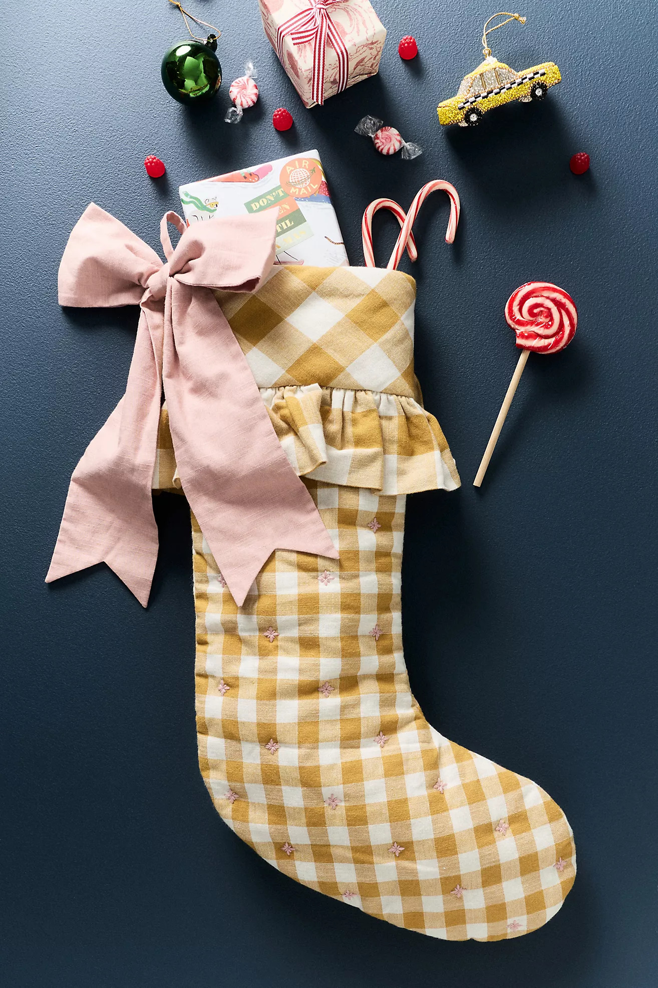 Gingham Bow Stocking | Anthropologie (US)
