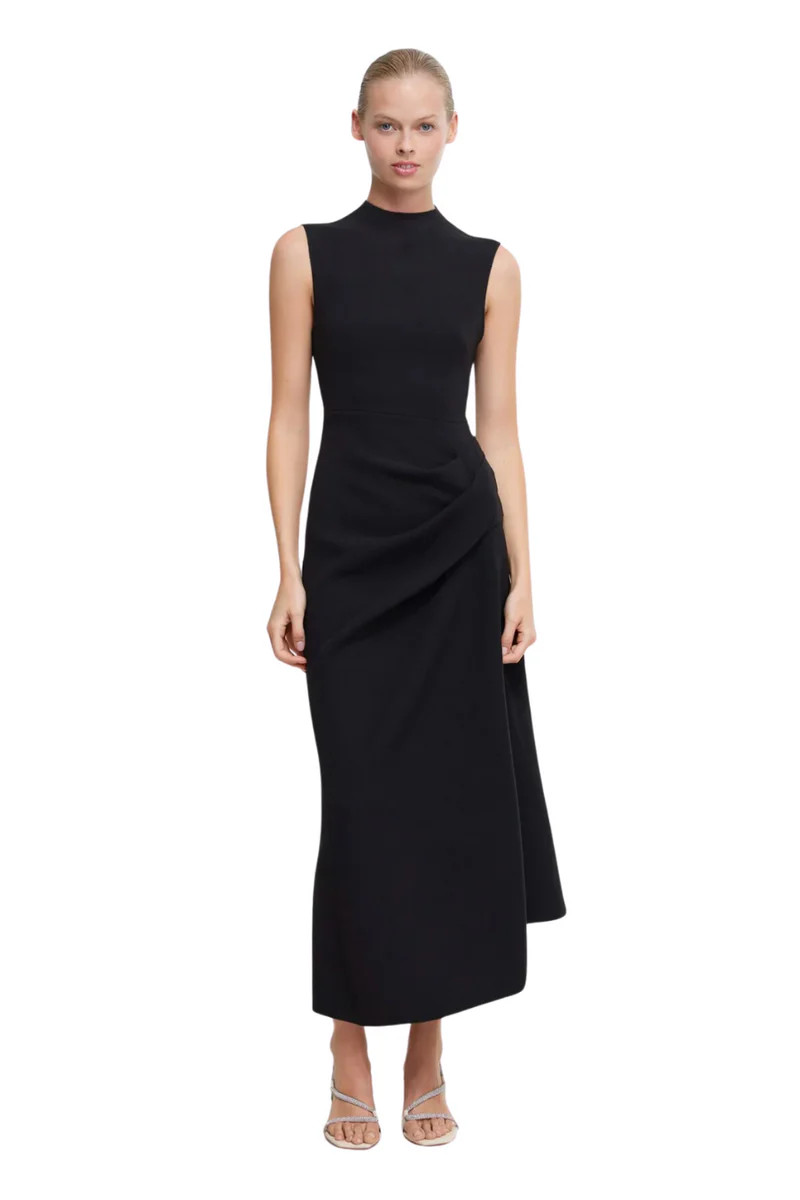 Kempsey Midi Dress in Black | Bunny & Babe