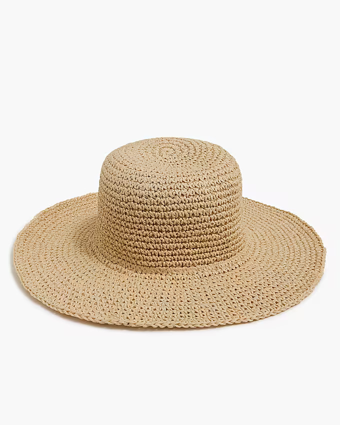 Crochet straw hat | J.Crew Factory
