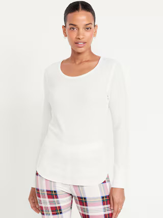 Printed Waffle Pajama Top for Women | Old Navy (US)