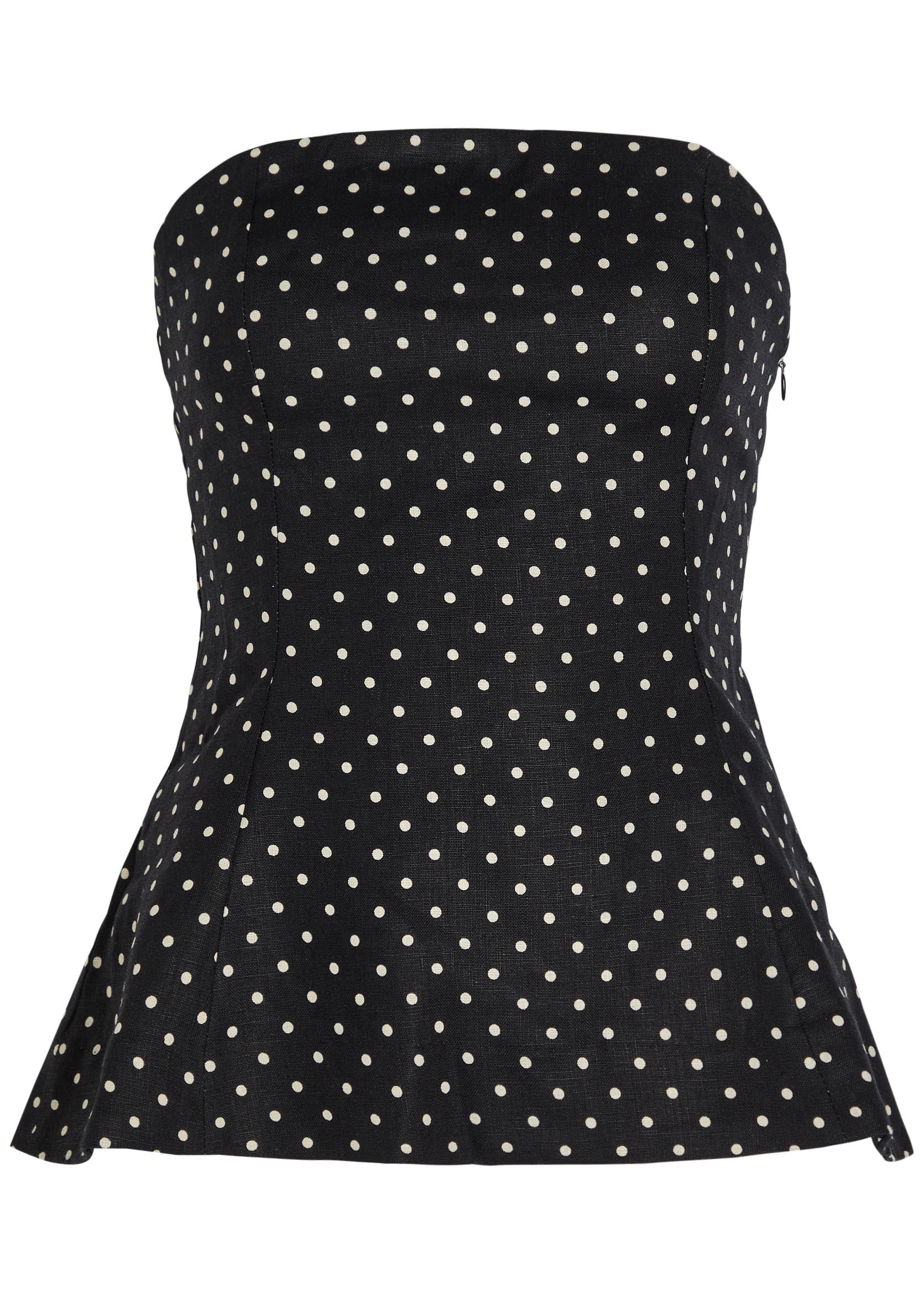 Petro polka dot linen top | Harvey Nichols
