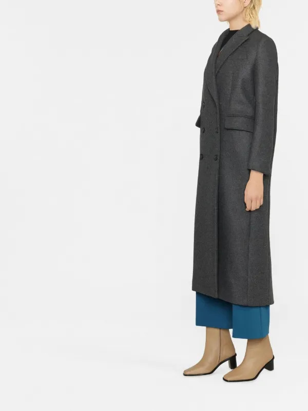 double-breasted long coat | Farfetch Global