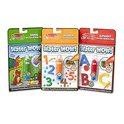 Melissa & Doug On the Go Water Wow! 3-Pack (The Original Reusable Coloring Books - Animals, Alpha... | Amazon (US)
