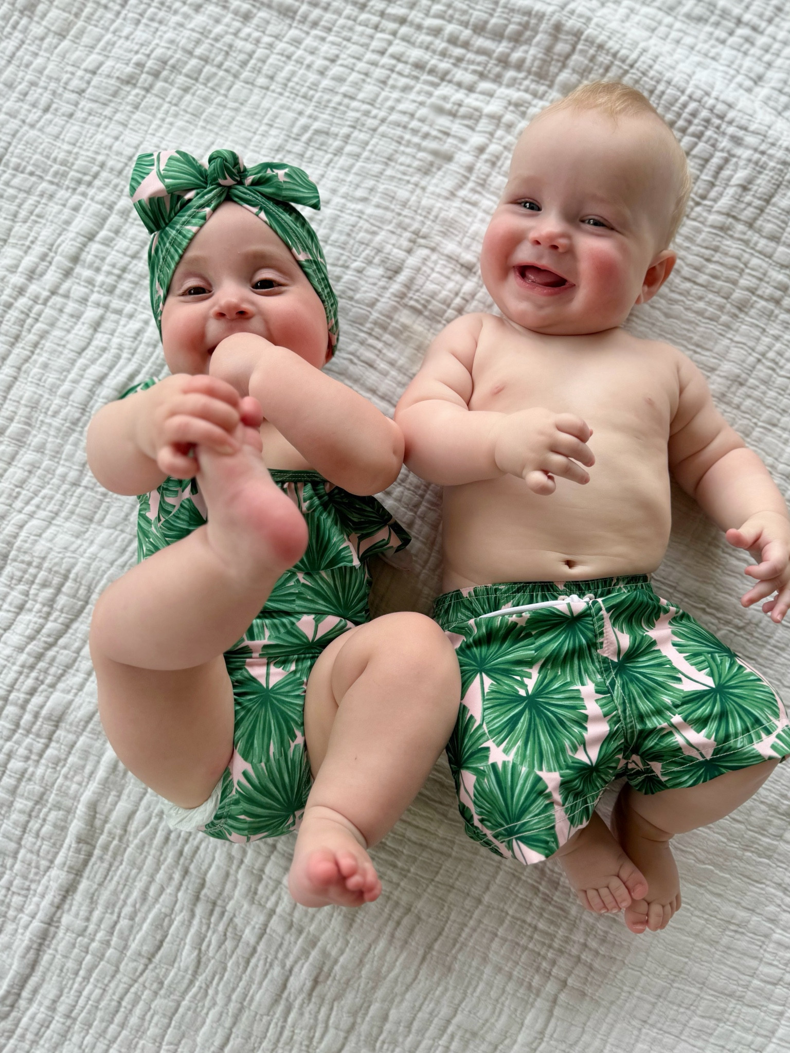 Matching twin swimsuit. Twin baby boy and girl matching swimsuits. 

#LTKSaleAlert #LTKBaby #LTKKids